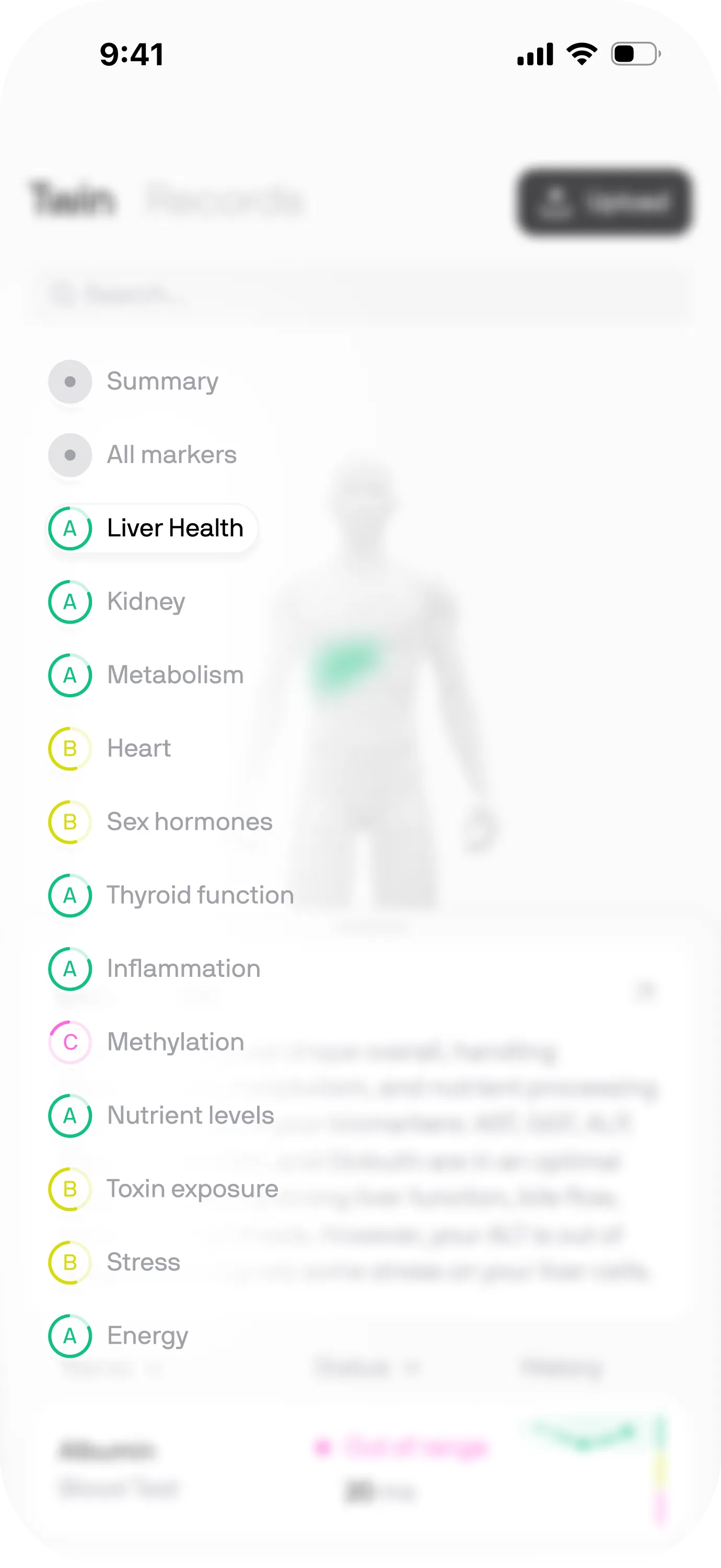 Mobile data categories